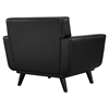 Engage Bonded Leather Armchair - Tufted, Black - EEI-1336-BLK