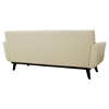 Engage Bonded Leather Loveseat - Tufted, Beige - EEI-1337-BEI