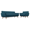 Engage 2 Pieces Armchair and Sofa - Tufted - EEI-1344