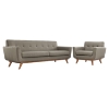 Engage 2 Pieces Armchair and Sofa - Tufted - EEI-1344