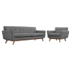 Engage 2 Pieces Armchair and Sofa - Tufted - EEI-1344