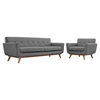 Engage 2 Pieces Armchair and Sofa - Tufted - EEI-1344