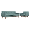 Engage 2 Pieces Armchair and Sofa - Tufted - EEI-1344