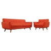 Engage 2 Pieces Armchair and Sofa - Tufted - EEI-1344