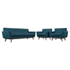 Engage 3 Pieces Armchair and Sofa - Tufted - EEI-1345