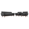 Engage 3 Pieces Armchair and Sofa - Tufted - EEI-1345