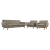 Engage 3 Pieces Armchair and Sofa - Tufted - EEI-1345