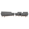 Engage 3 Pieces Armchair and Sofa - Tufted - EEI-1345