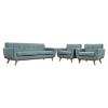 Engage 3 Pieces Armchair and Sofa - Tufted - EEI-1345