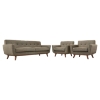 Engage 3 Pieces Armchair and Sofa - Tufted - EEI-1345