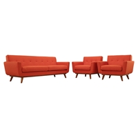 Engage 3 Pieces Armchair and Sofa - Tufted