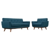 Engage 2 Pieces Armchair and Loveseat - Tufted - EEI-1346