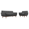 Engage 2 Pieces Armchair and Loveseat - Tufted - EEI-1346