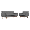 Engage 2 Pieces Armchair and Loveseat - Tufted - EEI-1346