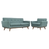 Engage 2 Pieces Armchair and Loveseat - Tufted - EEI-1346