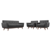 Engage 3 Pieces Armchair and Loveseat - Tufted - EEI-1347