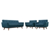 Engage 3 Pieces Armchair and Loveseat - Tufted - EEI-1347