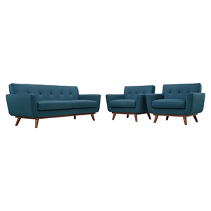 Engage 3 Pieces Armchair and Loveseat - Tufted 