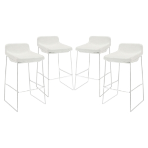 Garner Upholstery Bar Stool - White (Set of 4) 