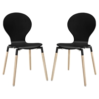 Path Dining Chair - Black (Set of 2)