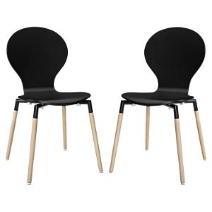 Path Dining Chair - Black (Set of 2) 