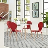 Path 5 Pieces Dining Set - Red - EEI-1371-RED