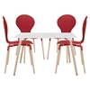 Path 5 Pieces Dining Set - Red - EEI-1371-RED