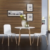 Stack Dining Chair - Wood Legs, White (Set of 2) - EEI-1372-WHI
