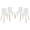 Stack Dining Chair - White (Set of 4) - EEI-1373-WHI