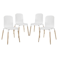 Stack Dining Chair - White (Set of 4)