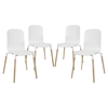 Stack Dining Chair - White (Set of 4) - EEI-1373-WHI