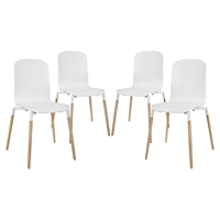 Stack Dining Chair - White (Set of 4)
