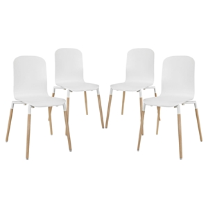 Stack Dining Chair - White (Set of 4) 
