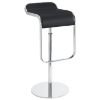 LEM Piston Style Adjustable Height Leather Bar Stool - EEI-138
