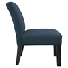 Auteur Fabric Accent Chair - Wood Legs, Azure - EEI-1401-AZU