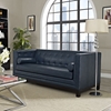 Imperial Bonded Leather Sofa - Button Tufted, Blue - EEI-1421-BLU