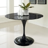 Lippa Saarinen Inspired 48 Inch Round Marble Top Dining Table - EEI-143