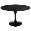 Lippa Saarinen Inspired 48 Inch Round Marble Top Dining Table - EEI-143