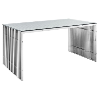 Gridiron Stainless Steel Dining Table - Rectangular
