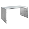 Gridiron Stainless Steel Dining Table - Rectangular - EEI-1433-SLV