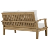 Marina 8 Pieces Outdoor Patio Sofa Set - Natural Frame, White - EEI-1471-NAT-WHI-SET