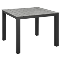 Maine 40" Outdoor Patio Dining Table - Brown, Gray