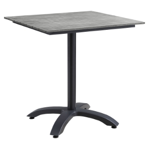 Maine 28" Outdoor Patio Dining Table - Brown, Gray 