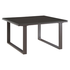 Fortuna Outdoor Patio Side Table - Square, Brown 