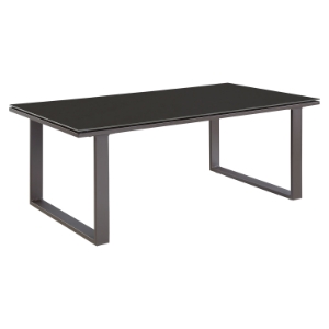 Fortuna Outdoor Patio Coffee Table - Rectangular, Brown 
