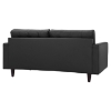 Empress Bonded Leather Loveseat - Button Tufted, Black - EEI-1546-BLK