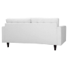 Empress Bonded Leather Loveseat - Button Tufted, White - EEI-1546-WHI