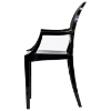 Casper Ghost Armchair in Opaque Black - EEI-159-BLK