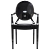 Casper Ghost Armchair in Opaque Black - EEI-159-BLK