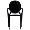 Casper Ghost Armchair in Opaque Black - EEI-159-BLK